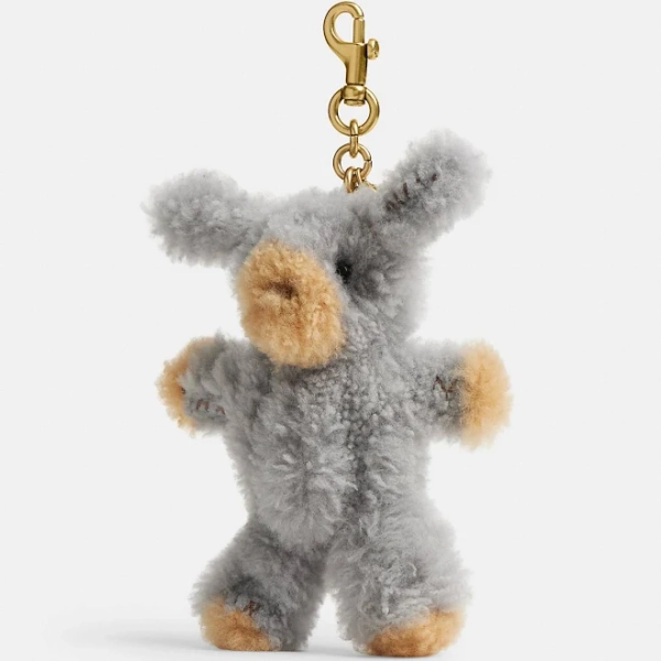 Coach Women's Fuzzy Shearling Bag Charm