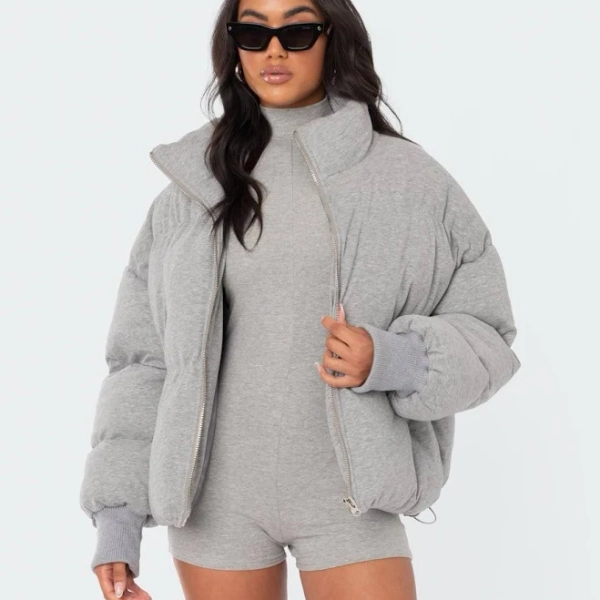 Edikted Women's Jersey Puffer Top