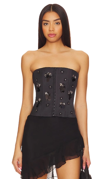 Embellished Satin Corset
