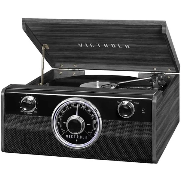 Victrola Metropolitan Wood Bluetooth Mid Century Record Player