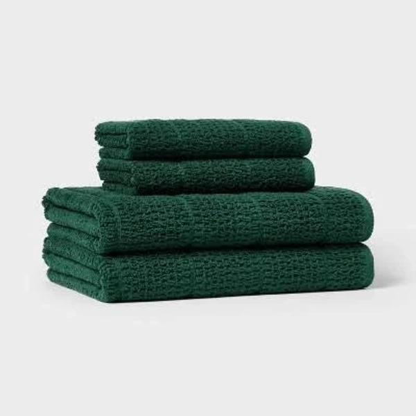 Threshold 4pc Value Bathroom Towel Bundle Set
