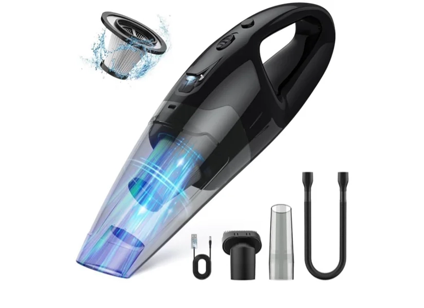 Amazon.com: BSRCO Handheld Vacuum Cordless Rechargeable, Mini Car Vacuum Cleaner with LED, USB Charge, 1.65LBs Hand Vacuum Cordless, 25 Minutes Run Time for Car/Home/Pet Hair : Home & Kitchen