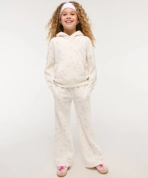 Abercrombie Kids Girls Essential Wide Leg Sweatpants