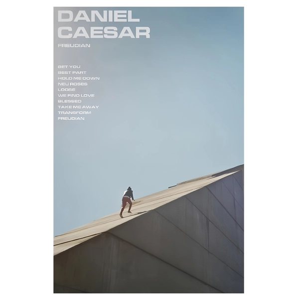 2D Flat, 2D Flat, Posters And Prints 2D Flat, 2D Flat Daniel Caesar 'Freudian' Album Poster 12.0X18.0inch - Frameless Canvas with Song Titles, Minimalist Music Track List for Home, Office And Music Room Decor - Durable Song Suitable for Fans