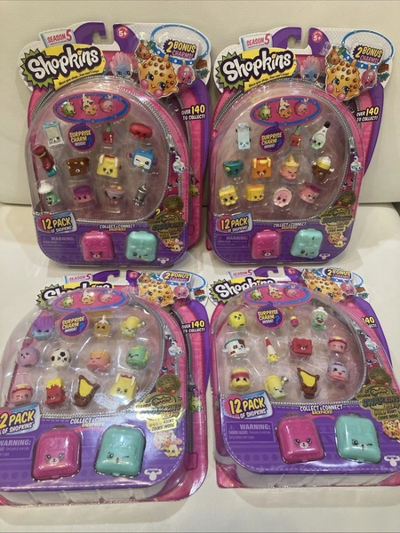 Shopkins Season 5 12 Pack Exclusive Swap-kins Party Gold Kooky Cookie - Lot of 4