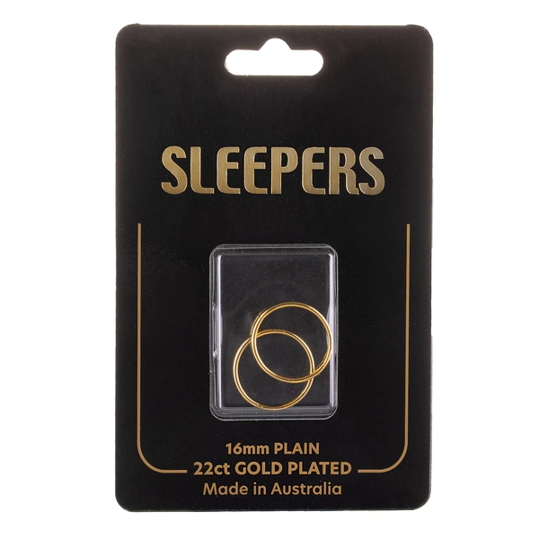 Studex Plain Sleeper Earrings Gold Plated Large 16mm - 1 Pair | Healthylife