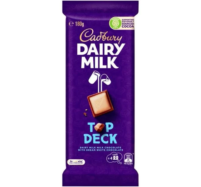 Cadbury Top Deck Chocolate Block 180g