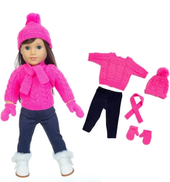 2023 Christmas Sweater Set Fit For American Girl Doll 18 Inch Doll Clothes , Shoes are not