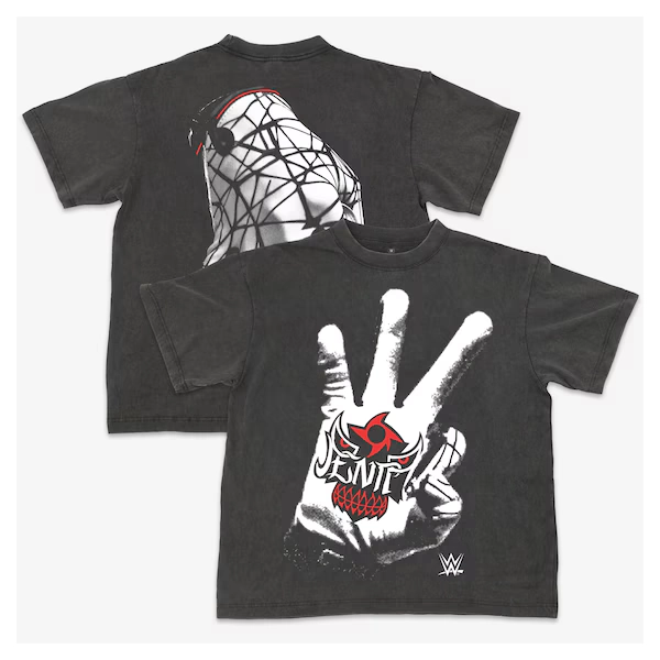 Men's Ripple Junction  Black Penta Hand Sign Graphic T-Shirt