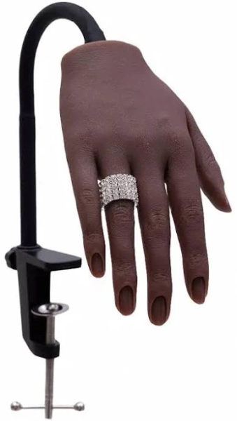 Realistic Silicone Nail Training Practice Fake Hand No.6 Right