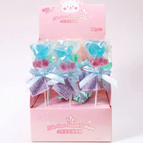 3D Sugar-Free Bear Pops | Aesthetic 12pc Gift Box | With Vitamin C & Cute Bows