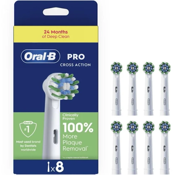Oral-B Pro Cross Action Replacement Toothbrush Heads