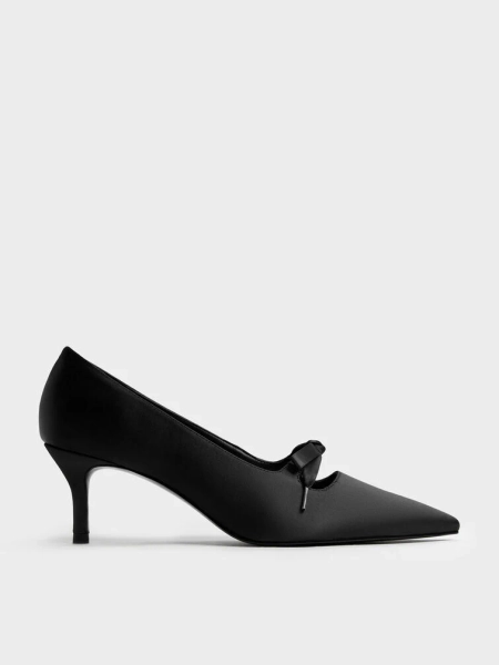 Venetia Satin Bow Pointed Pumps