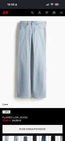 H&M flared low jeans 