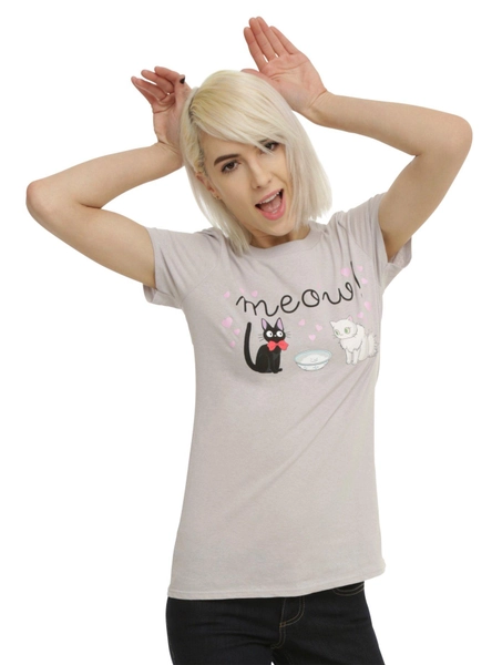 Studio Ghibli Kiki' Delivery Service Jiji In Love Girls T-Shirt