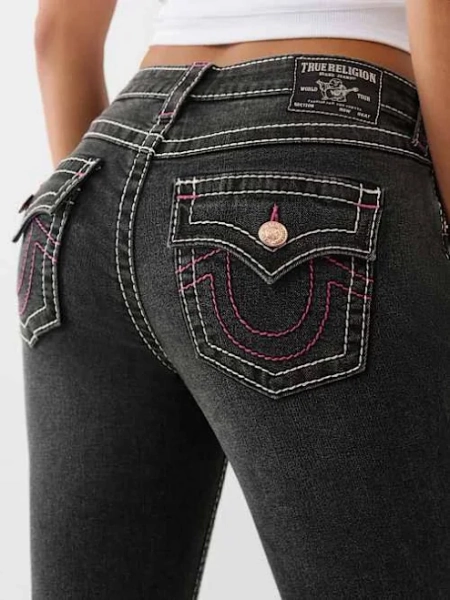 True Religion Women's Jennie Mid Rise Skinny Jeans