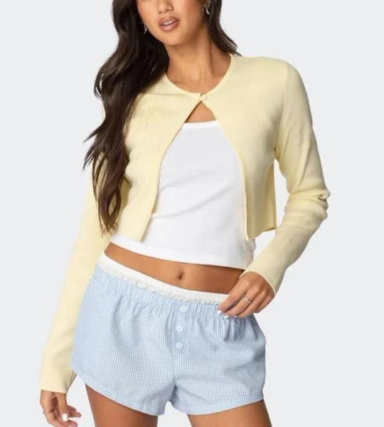 Edikted Women's Jayne Split Front Knit Cardigan