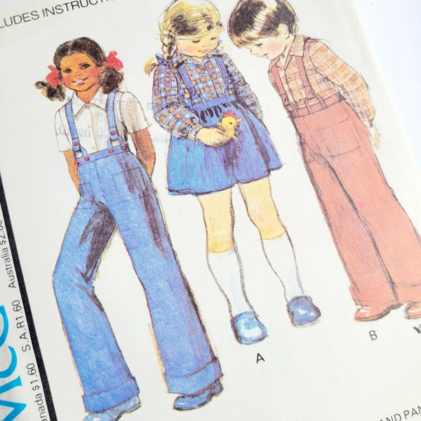 McCall's 6224 Vintage 70's Toddler Clothes Pattern 2T