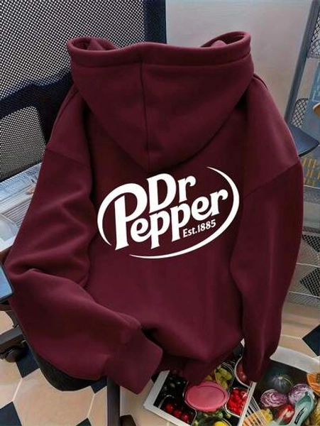 Letter Graphic Cute Women's Oversized Hoodie In Light Grey, Y2K Style Fall/Winter Clothes For Women