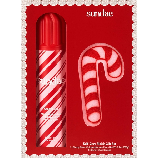 Sundae Shower Self-Care Sleigh Gift Set, Candy Cane