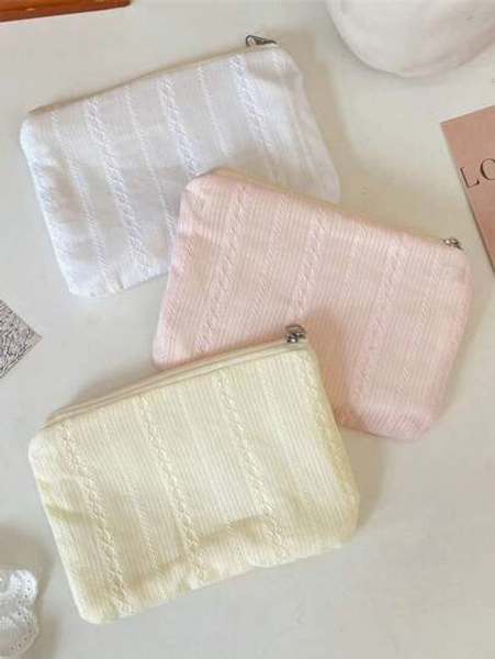 1pc Small Makeup Bag, Storage Bag, Makeup Travel Bag, Toiletry Bag, Cute Makeup Bag, Travel Makeup Bag, Toiletry Bag, Makeup Storage Bag, Capacity Portable Storage Bag, Ladies' Gift Small Makeup Bag