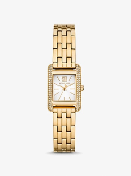 Michael Kors Mini Monroe Pavé Gold-Tone Watch