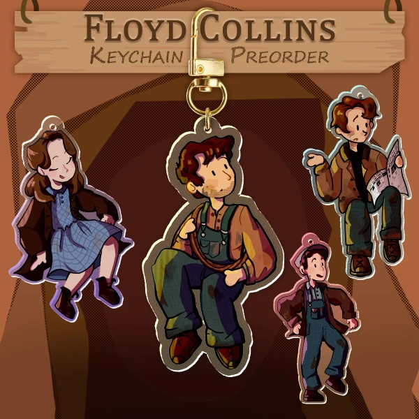 Floyd Collins-Inspired Broadway Keychains and Stickers