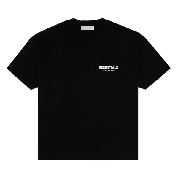 Buy Fear of God Essentials Classic Fit T-Shirt 'Jet Black' - 125AS254190F | GOAT