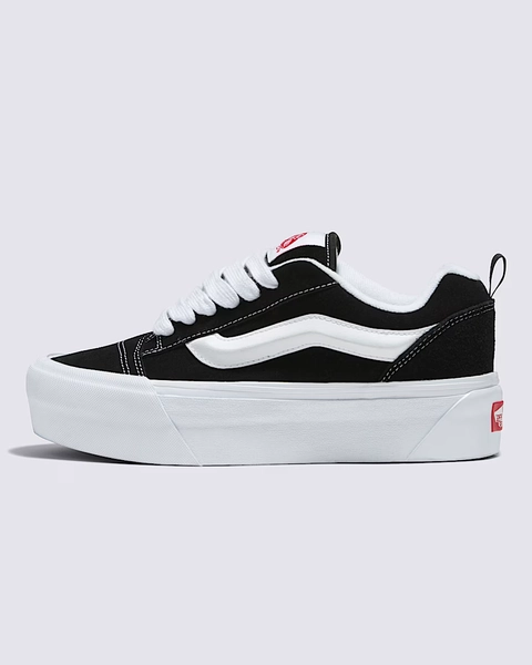 Knu Stack Shoe in Black / White | Vans