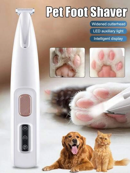 Professional Pet Grooming Scissors With LED Light -18mm Wide Blade, Battery/USB Power Supply, Rechargeable Lithium Polymer, Suitable For Dogs And Cats, Privacy And Private Parts Shaving Knife