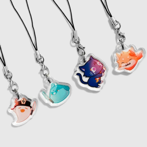 Genshin Impact Animals Phone Charms, Scarameow, Wanderer, Childe, Tartaglia, Hutao, Bootao, Xiao, Moonbuns