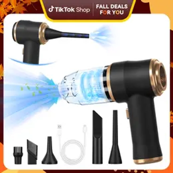 BELBUY Handheld Car Vacuum Cleaner, 1900OPa VacuumCleaner and Air Gun, 120W High-Power Wireless HandheldCar Vacuum Cleaner, equipped with two filters and multiplenozzles,suitable for cars, homes, offices, and pets.