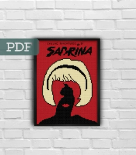 Chilling Adventures of Sabrina Cross Stitch Pattern - Sabrina Cross Stitch Pattern - Witch Cross Stitch - Witchy Cross Stitch