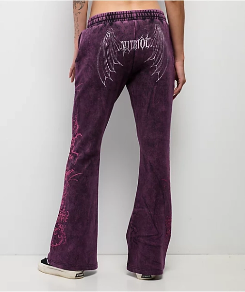 Vitriol Karli Shadow Purple Wash Sweatpants