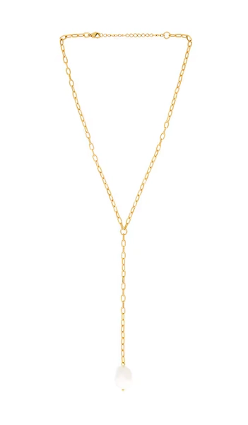 Pearl Drop Lariat Necklace