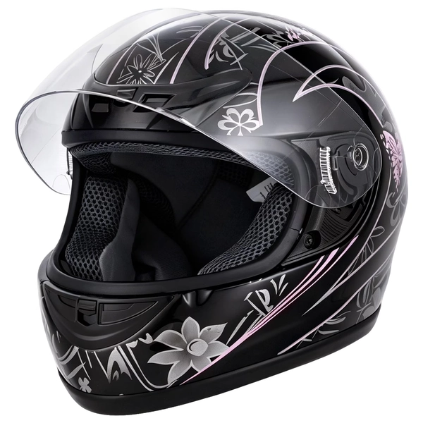 TCMT DOT Adult Full Face Motorcycle Helmet Black Pink Butterfly with Flip Up Modular for Motocross Offroad Street Dirt Bike S Size - Walmart.com