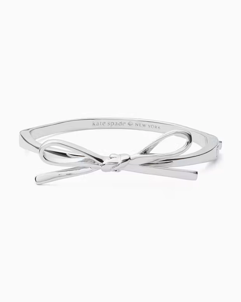 Silver Skinny Mini Bow Bangle