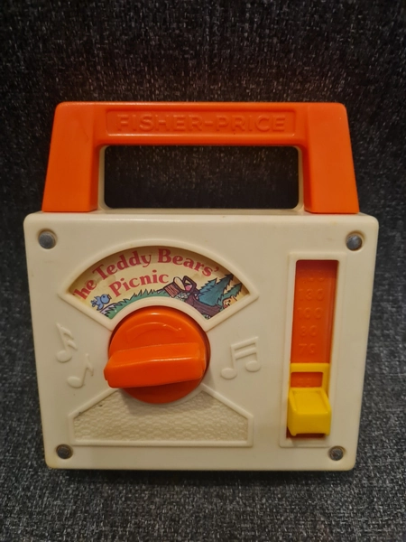 Vintage 1970s  Fisher Price Musical Radio Children's Toy - Teddy Bears Picnic 
