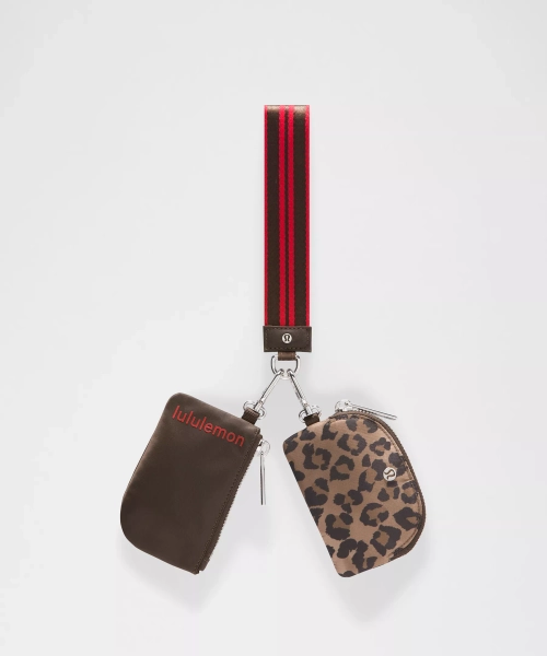 Dual Pouch Wristlet *Leopard - True Leopard Multi/Oxford Red/Walnut Crunch/Silver - ONE SIZE