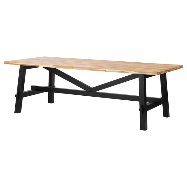 SKOGSTA Dining table - acacia/black 92 1/2x39 3/8 "