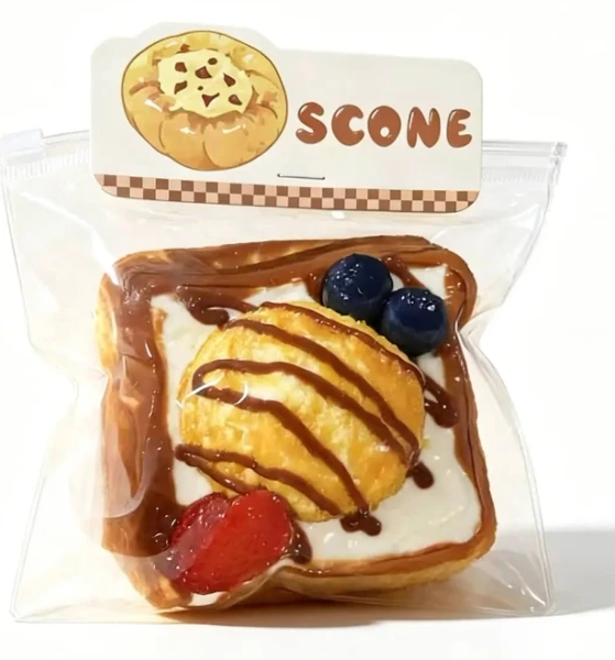 Ice Cream Toast Squishy Toys for Stress Relief Extra Soft Squeeze Sensory Fidget Toy Food Safe Silicone Relaxation Gifts