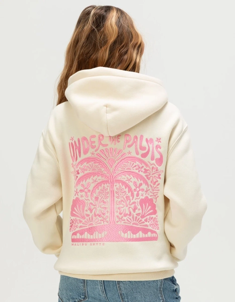 MALIBU SKYYE Under The Palms Girls Hoodie - CREAM