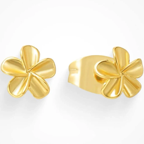 Hibiscus Gold Earrings