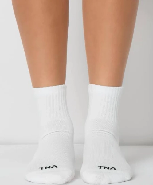 Tna Best-Ever Ankle Socks 5-Pack in White size XS/Small | Cotton/Nylon/Polyester