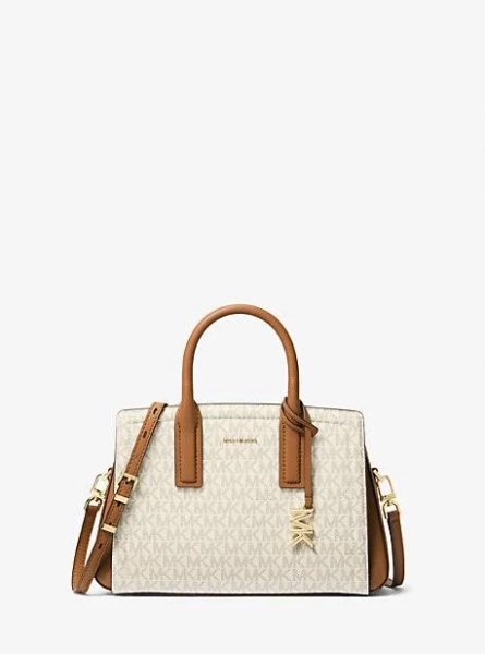 MICHAEL Michael Kors Laila Small Signature Logo Satchel