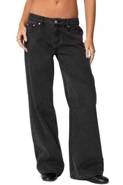 edikted Bow Pocket Wide Leg Jeans