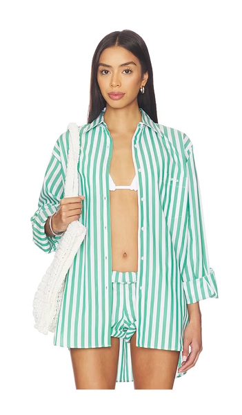 Cabana Stripe Embroidered Shirt