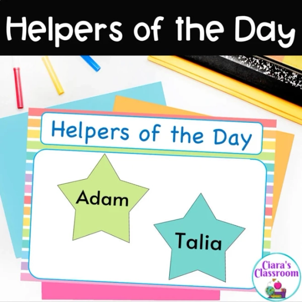 Helpers of the Day Classroom Management Display