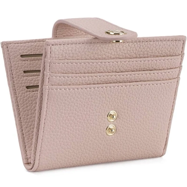 Bostanten Women's Slim Leather Bifold Wallet with RFID Blocking
