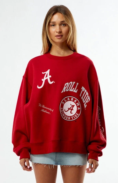 x Pacsun University of Alabama Crew Neck Oversized Sweatshirt